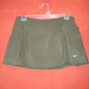 Nike Dri-Fit Skirt Skort Olive Green Women Size M Tennis Sport